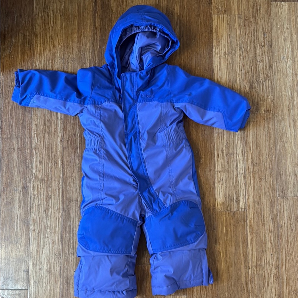 Blue and Purple Hooded Snowsuit